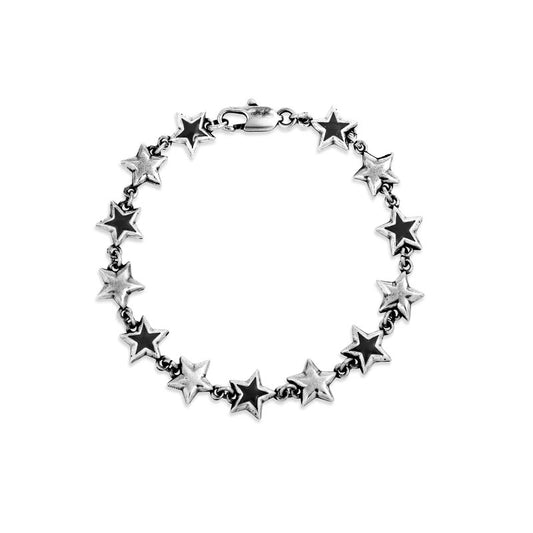 TwoJeys Black Enameled Stars Bracelet