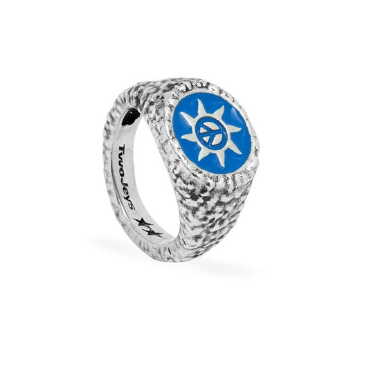 TwoJeys Enameled Peace Out Ring