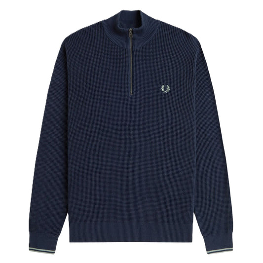 Fred Perry Waffle Stitch Half Zip Jumper