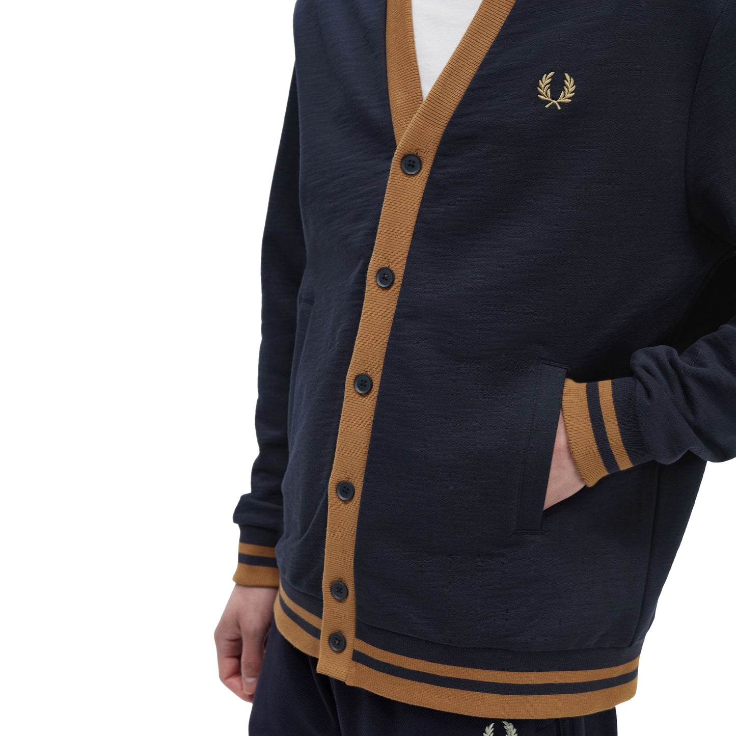 Fred Perry Button Through Sweatshirt