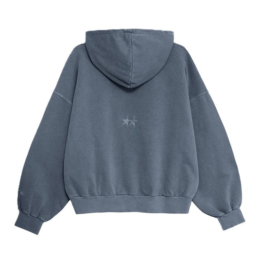 Two Jeys Pigment Dyed Blue Icon Hoodie
