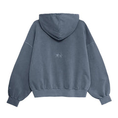 Two Jeys Pigment Dyed Blue Icon Hoodie