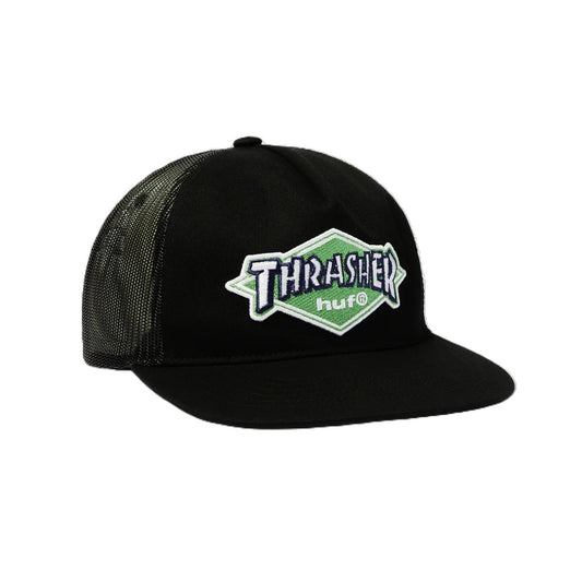 HUF X THRASHER Logo Twill Trucker Hat