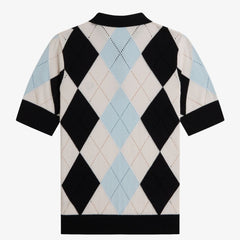 Fred Perry Argyle Pointelle Knitted Shirt