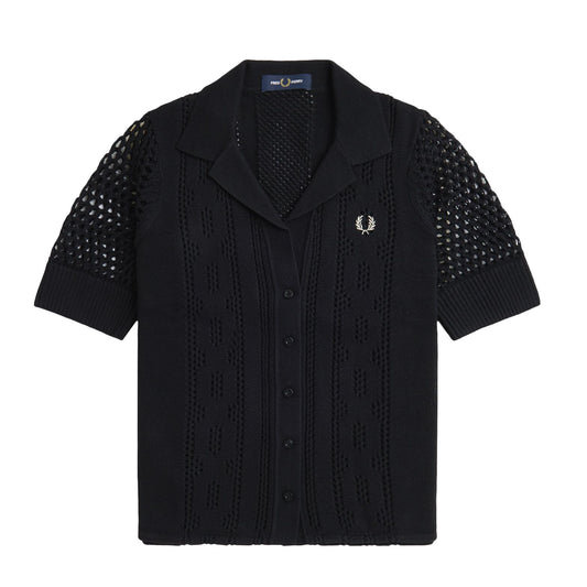 Fred Perry Open-Knit Button-Through Shirt