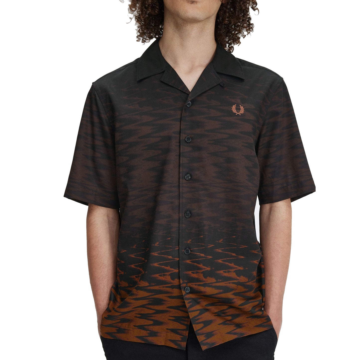Fred Perry Skip Wave Graphic Revere Collar Shirt