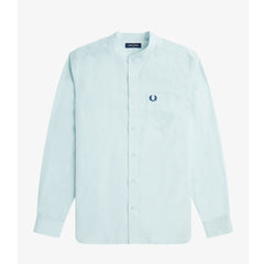 Fred Perry Linen Blend Grandad Collar Shirt