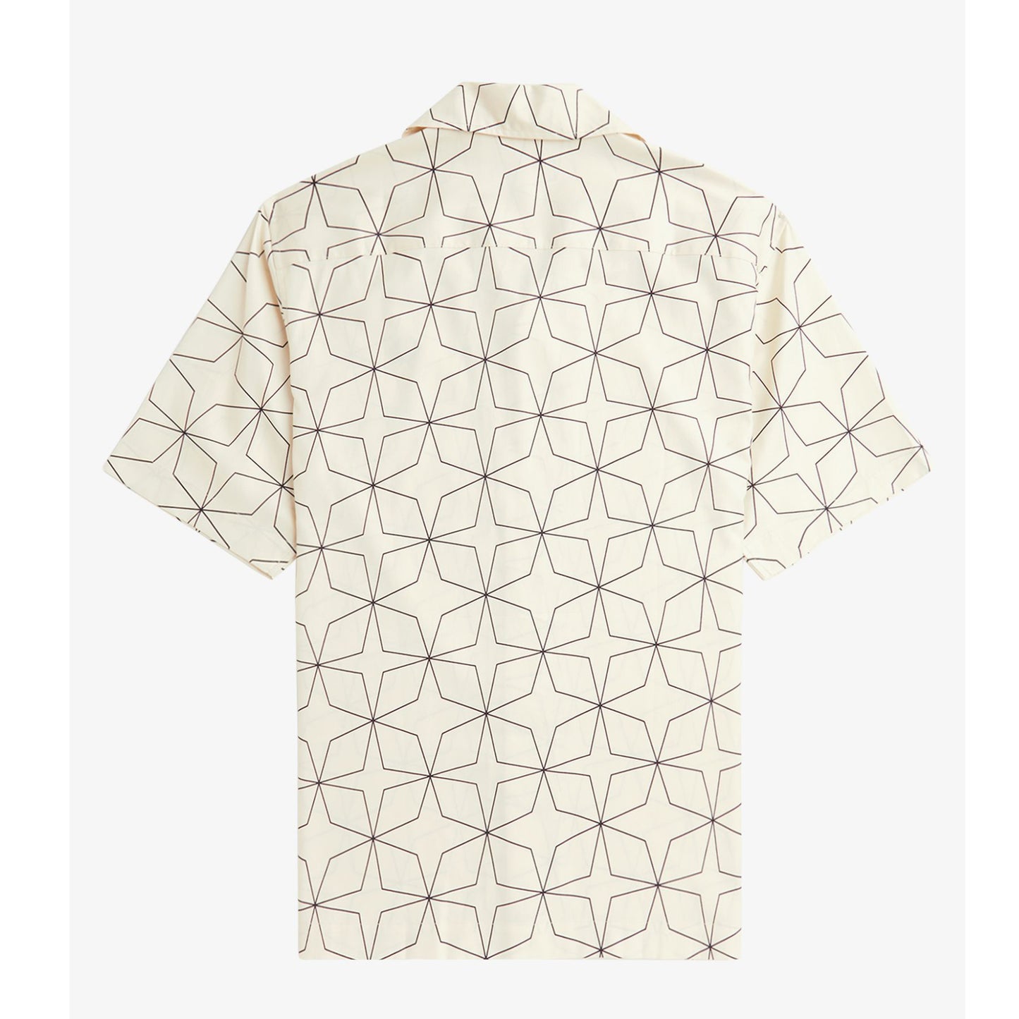 Fred Perry Skip Geometric Print Revere Collar Shirt