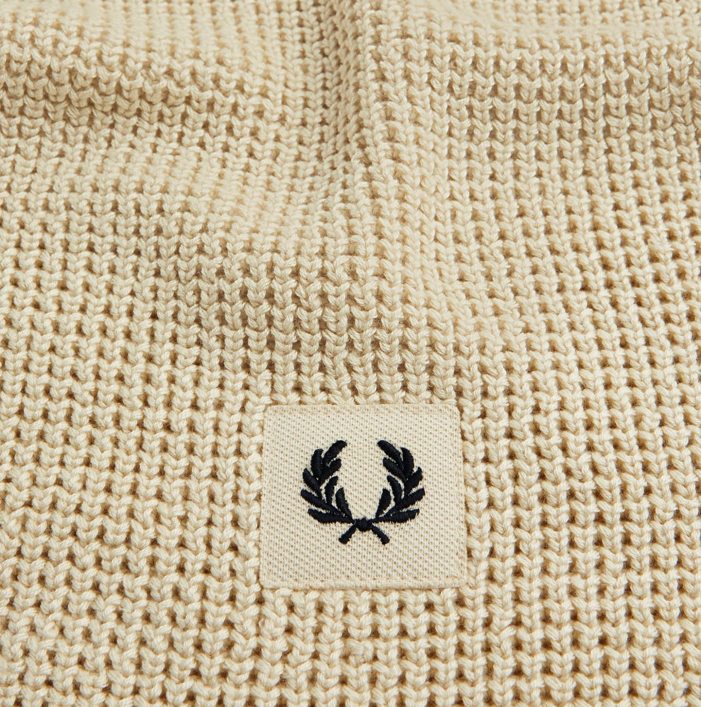 Fred Perry Waffle Knit Ribbed Scarf