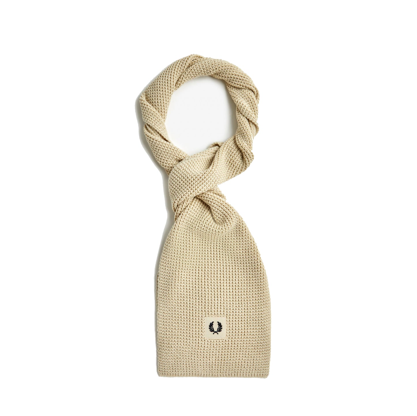 Fred Perry Waffle Knit Ribbed Scarf