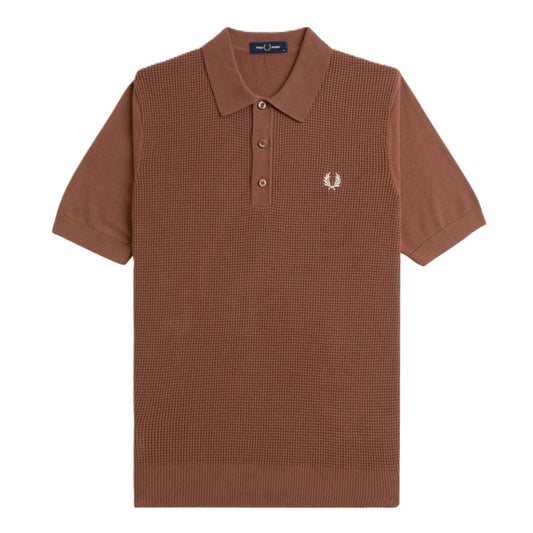 Fred  Perry Waffle Stitch Knitted Shirt