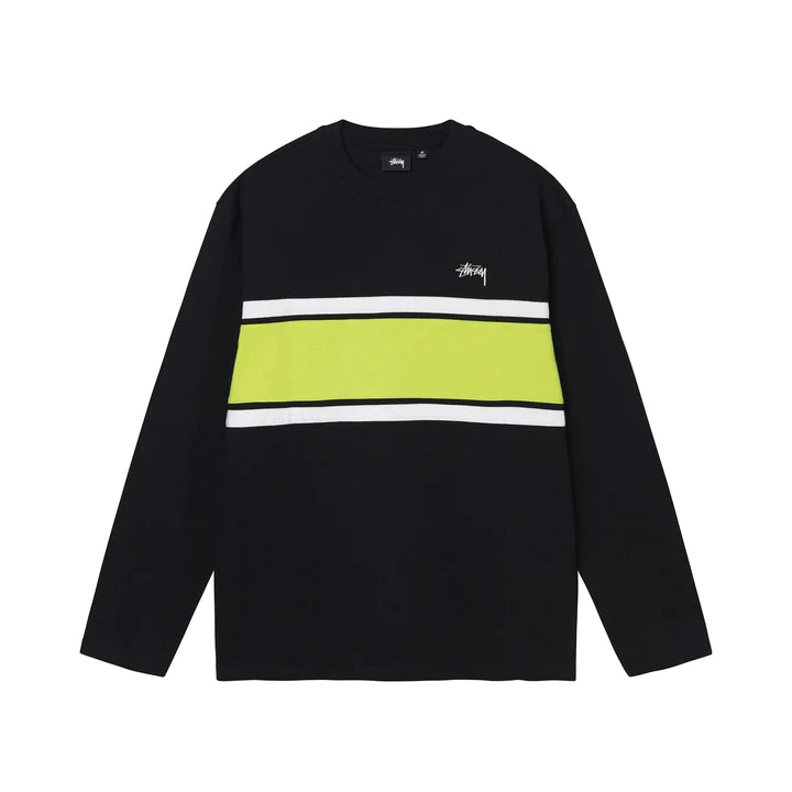 Stussy Color Block LS Crew - Black