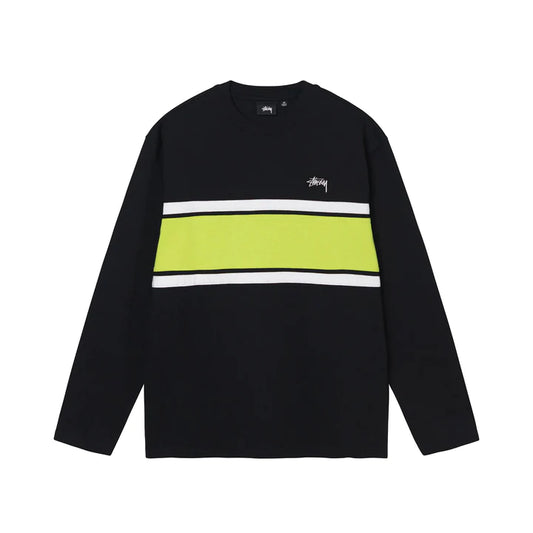 Stussy Color Block LS Crew - Black