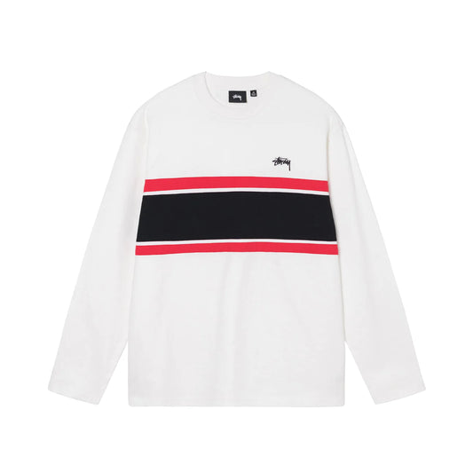 Stussy Color Block LS Crew - Off White