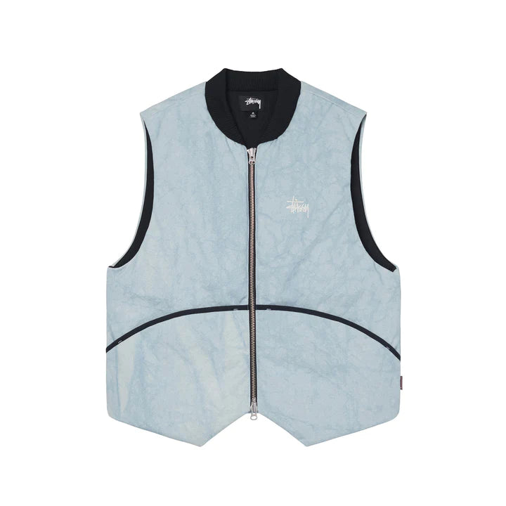 Stussy Washed Canvas Primaloft  Vest - Light Blue