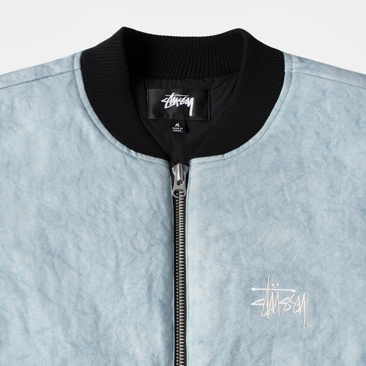 Stussy Washed Canvas Primaloft  Vest - Light Blue