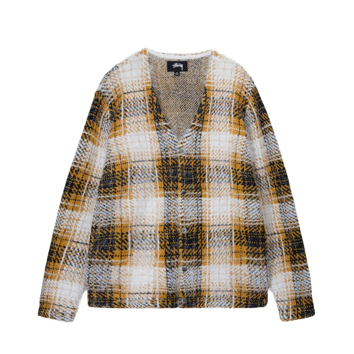Stussy Hairy Plaid Cardigan