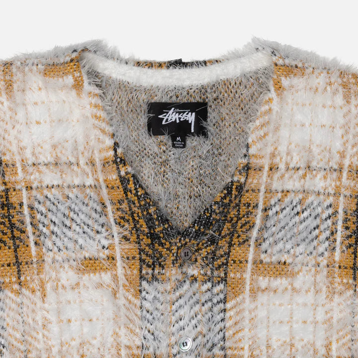 Stussy Hairy Plaid Cardigan