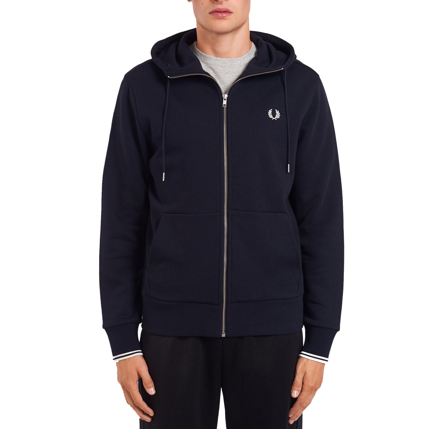 Fred Perry Hooded Zip Through Sweatshirt