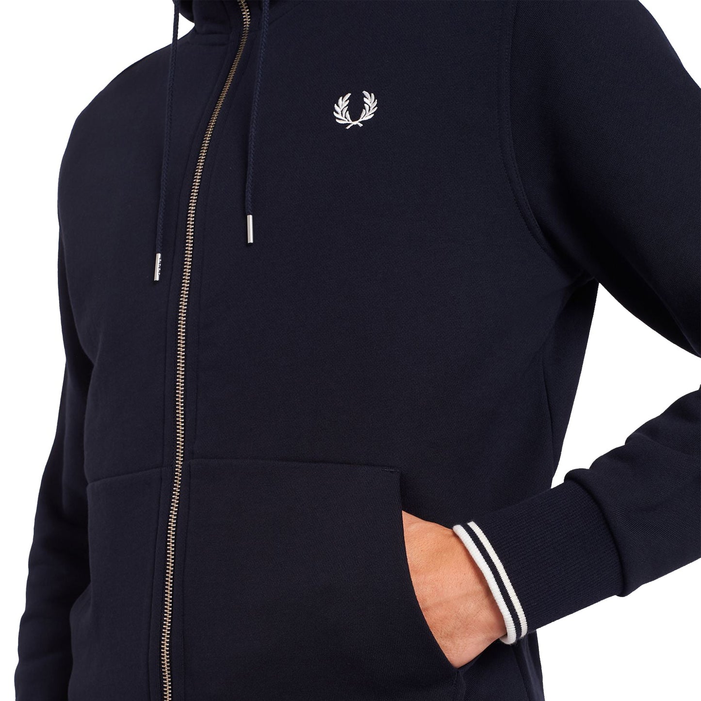 Fred Perry Hooded Zip Through Sweatshirt