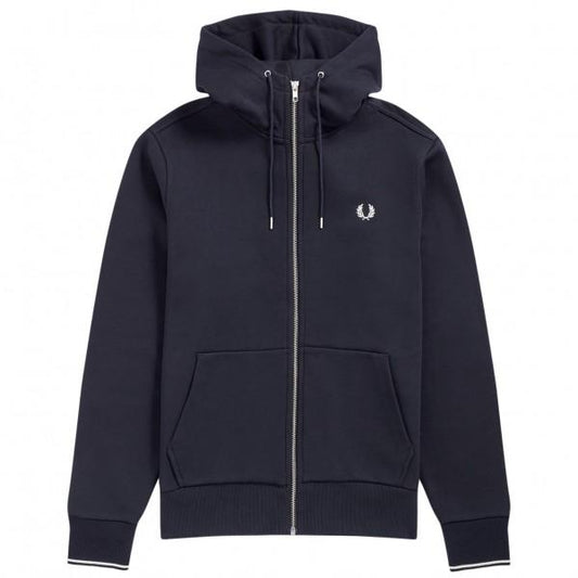 Fred Perry Hooded Zip Through Sweatshirt