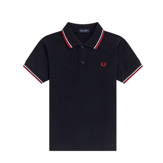 Fred Perry Kids Twin Tipped Shirt - Navy