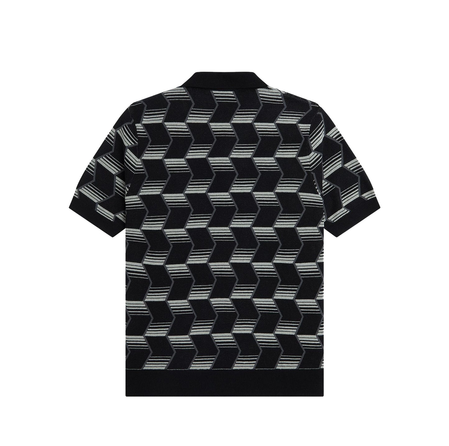 Fred Perry Contrast Chevron Stripe Knitted Shirt