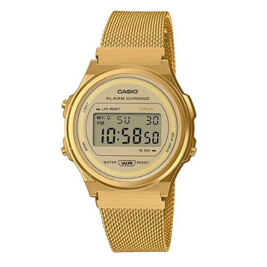 Casio Collection Vintage Round Dourado  - A171WEMG-9AEF